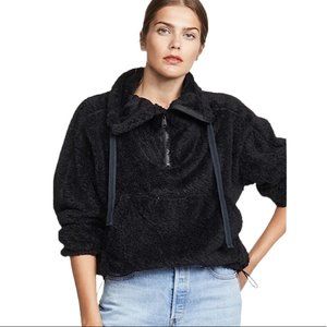 Free People Movement Black Big Sky Sherpa Pullover Sweater